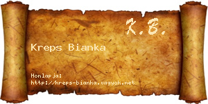 Kreps Bianka névjegykártya